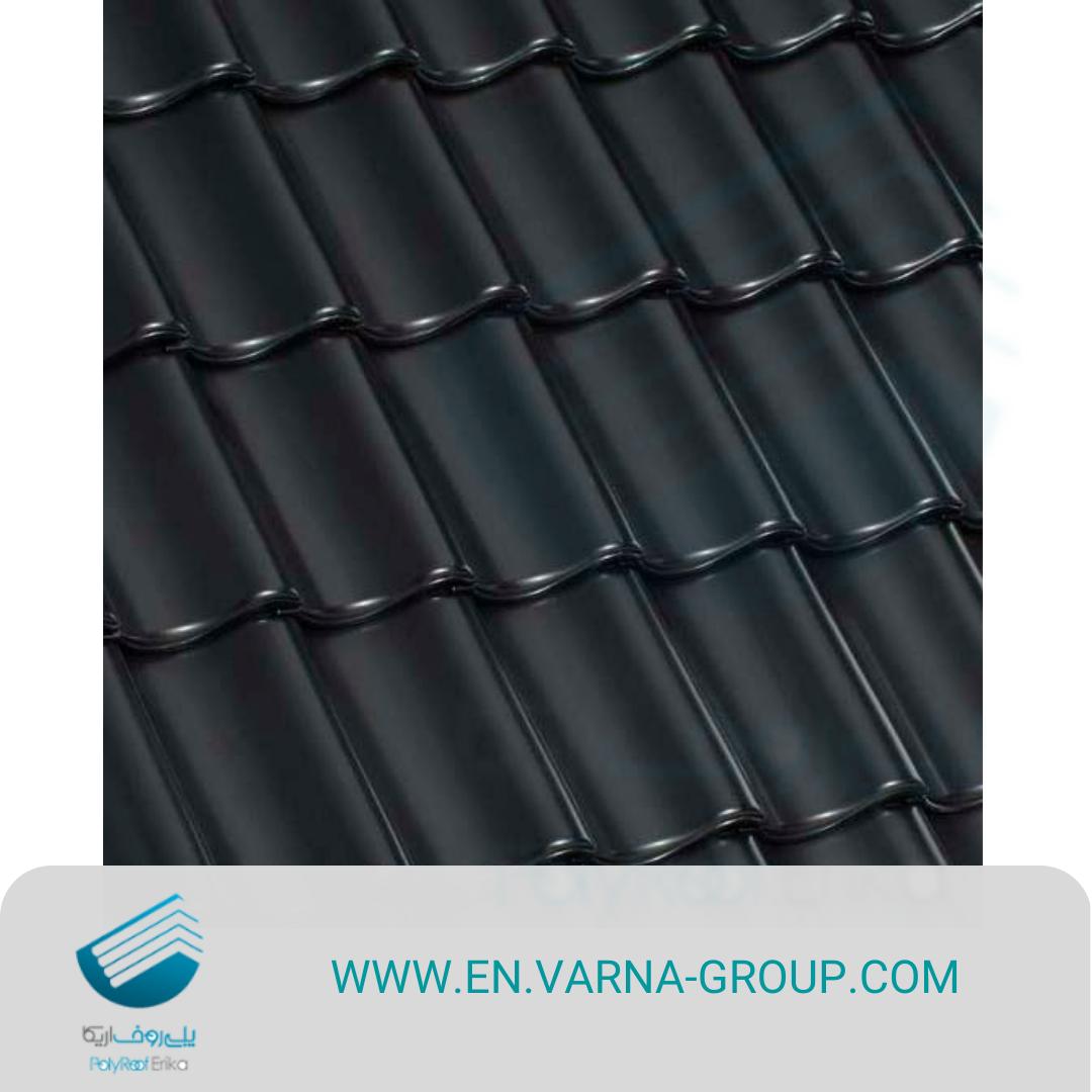 Glazed black roof tiles