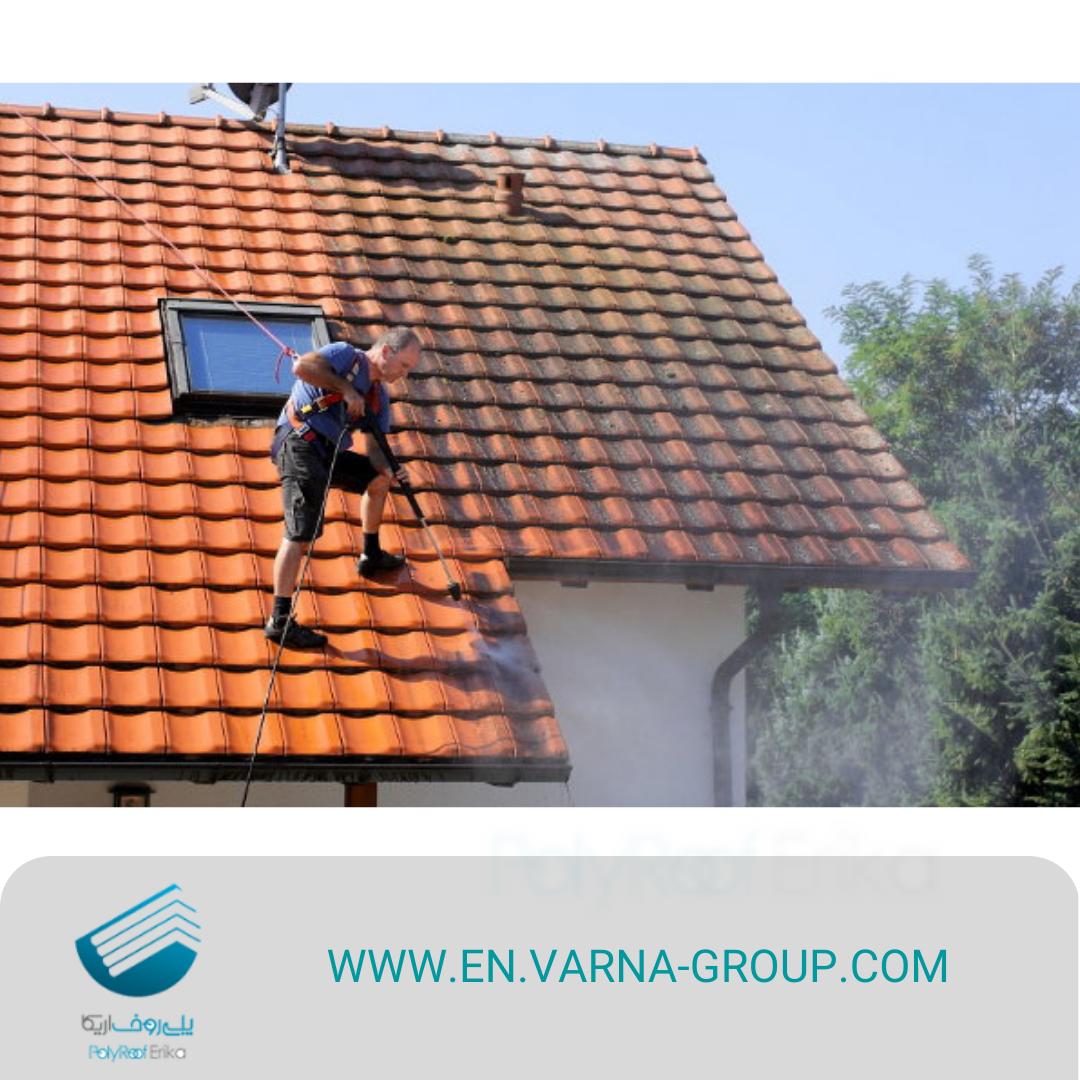 How to clean glazed clay roof tiles? 